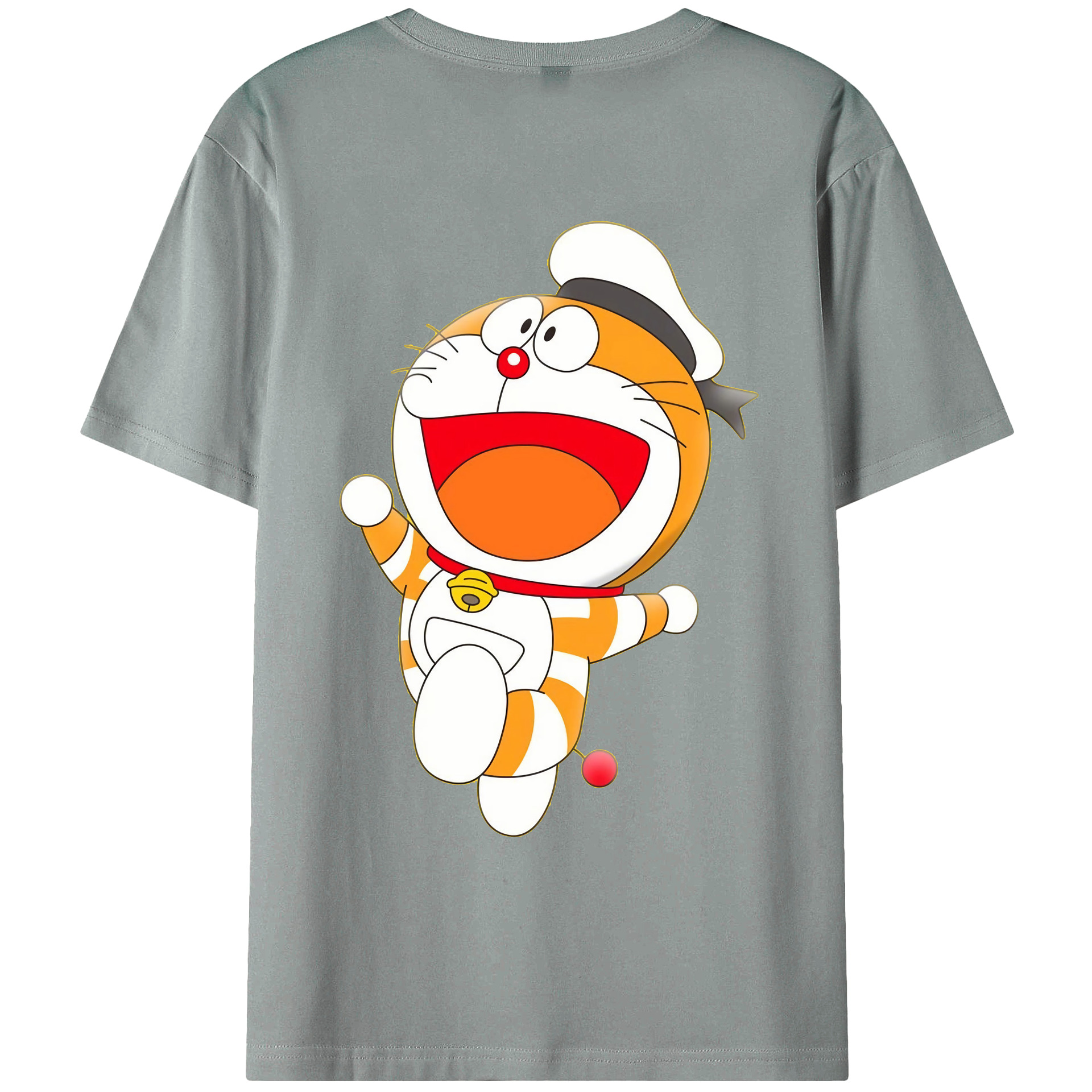 （画像用） ドラえもん Doraemon 綿100％ メンズ半袖Tシャツ（バックプリント） 通気性